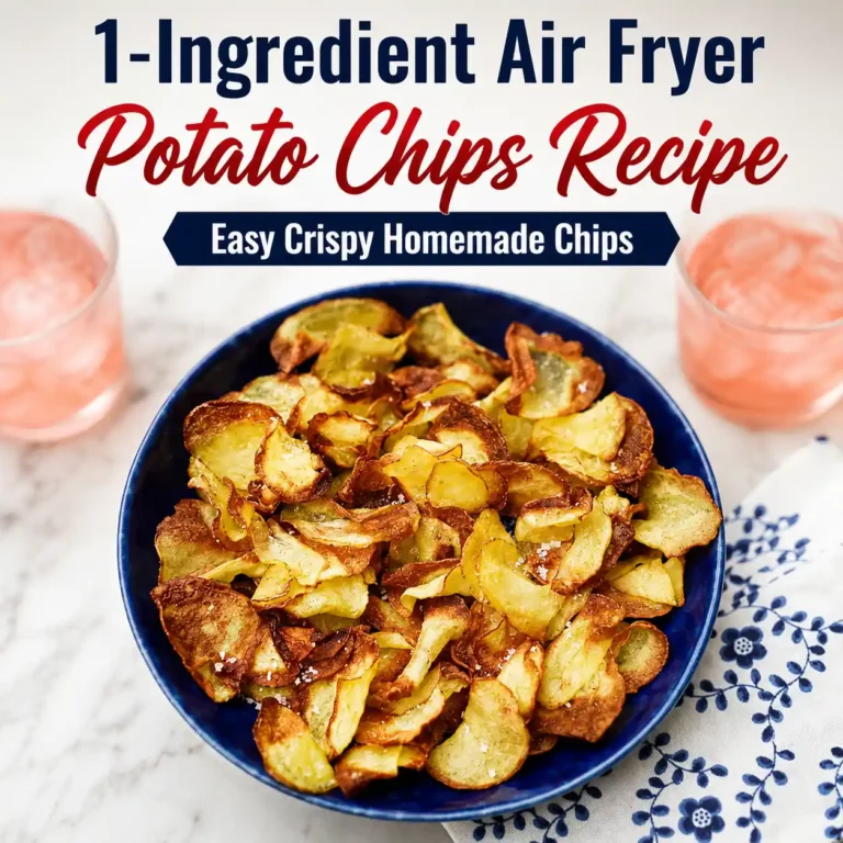 1-Ingredient Air Fryer Potato Chips Recipe | Easy Crispy Homemade Chips