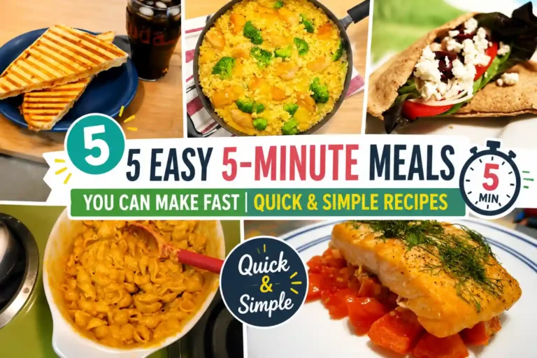 5 Easy 5-Minute Meals You Can Make Fast | Quick & Simple Recipes