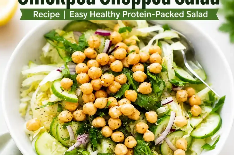 5-Minute Chickpea Chopped Salad Recipe | Easy Healthy Protein-Packed Salad