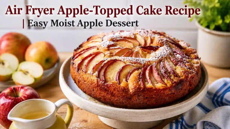 Air Fryer Apple-Topped Cake Recipe | Easy Moist Apple Dessert