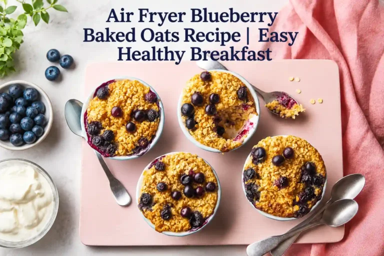 Air Fryer Blueberry Baked Oats Recipe | Easy Healthy Breakfast