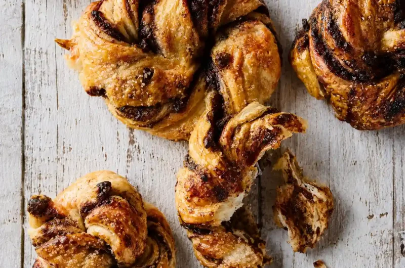 Air Fryer Chocolate Pastry Knots Recipe | Easy Crispy Chocolate Pastry