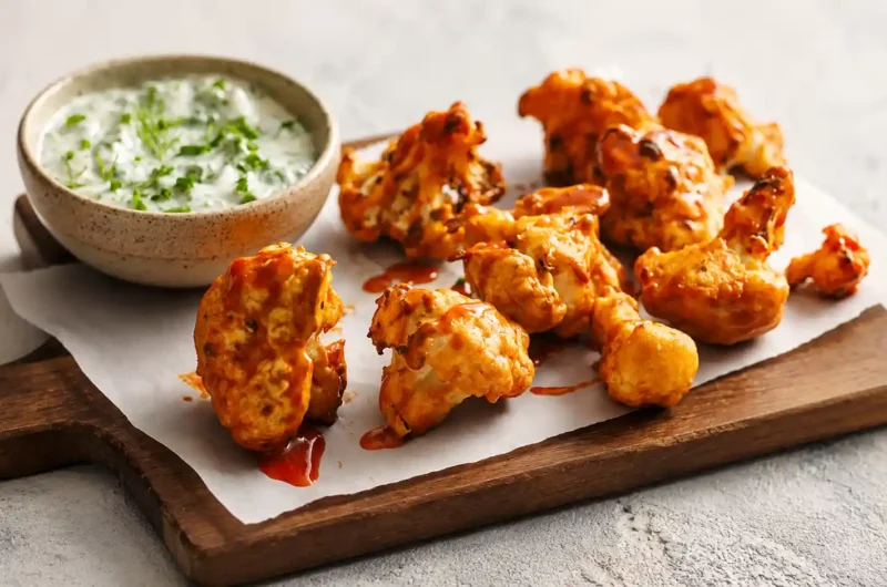 Air Fryer Cauliflower Wings Recipe | Crispy Vegan Buffalo Bites