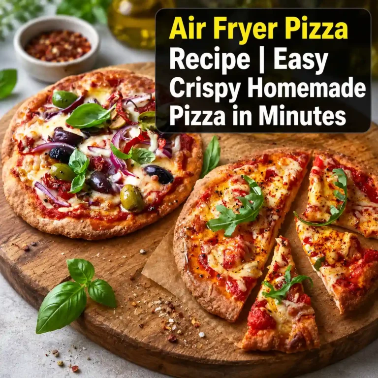 Air Fryer Pizza Recipe | Easy Crispy Homemade Pizza in Minutes
