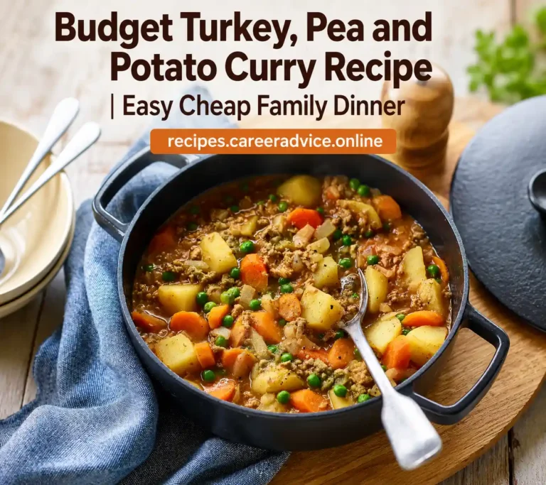 Budget Turkey, Pea and Potato Curry Recipe | Easy Cheap Family Dinner