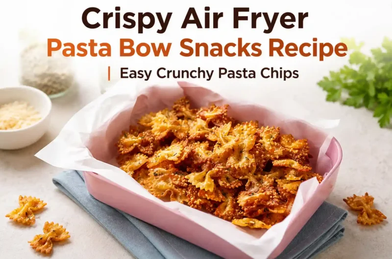Crispy Air Fryer Pasta Bow Snacks Recipe | Easy Crunchy Pasta Chips