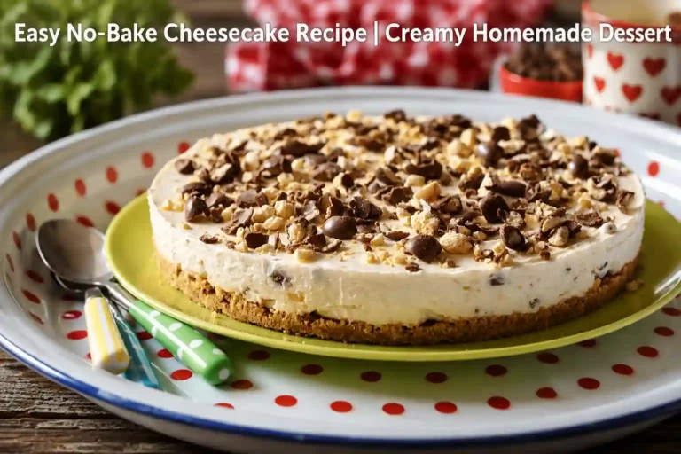 Easy No-Bake Cheesecake Recipe | Creamy Homemade Dessert