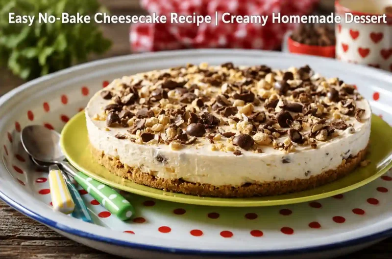 Easy No-Bake Cheesecake Recipe | Creamy Homemade Dessert
