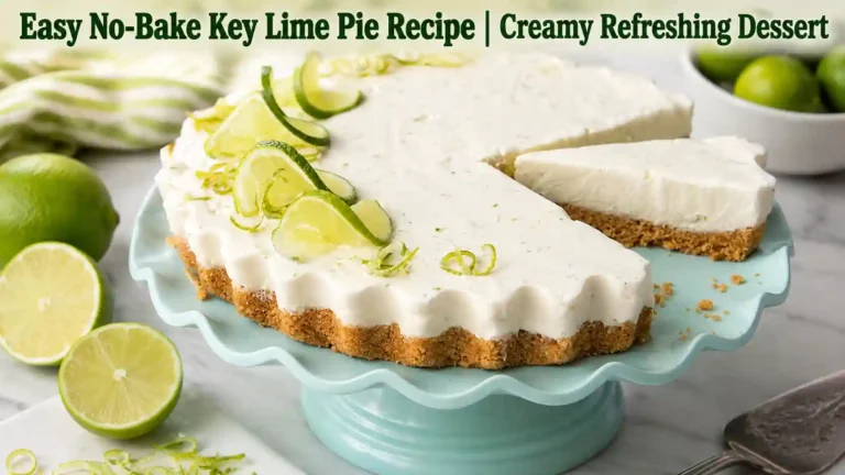 Easy No-Bake Key Lime Pie Recipe | Creamy Refreshing Dessert