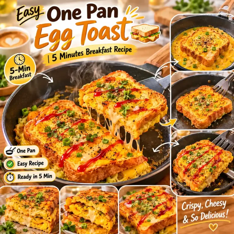 Easy One Pan Egg Toast | 5 Minutes Breakfast Recipe