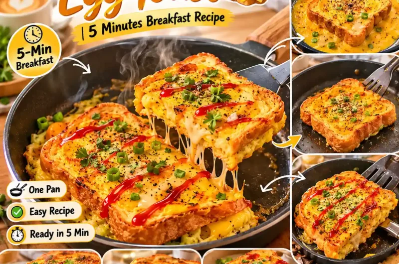 Easy One Pan Egg Toast | 5 Minutes Breakfast Recipe