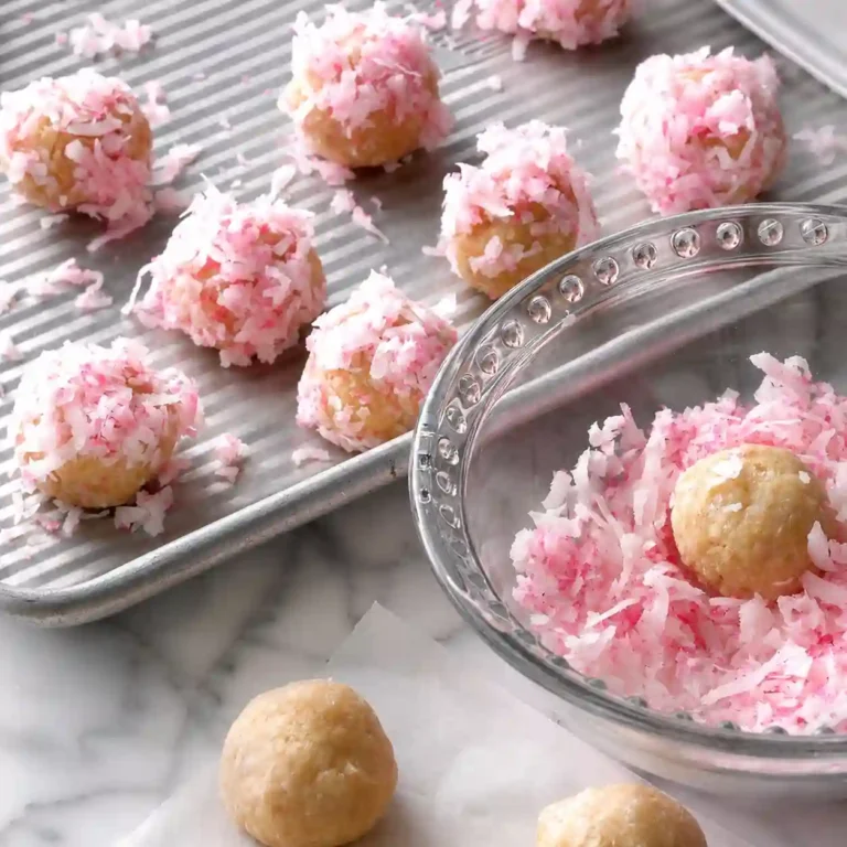 No-Bake Raspberry Coconut Balls Recipe | Easy Healthy Sweet Treat