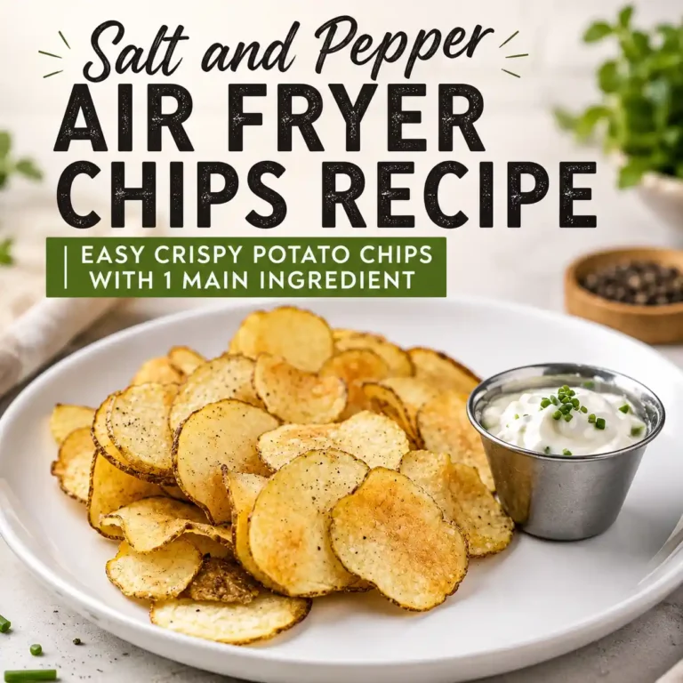 Salt and Pepper Air Fryer Chips Recipe | Easy Crispy Potato Chips with 1 Main Ingredient