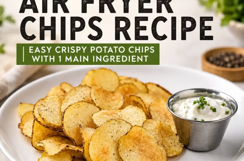 Salt and Pepper Air Fryer Chips Recipe | Easy Crispy Potato Chips with 1 Main Ingredient