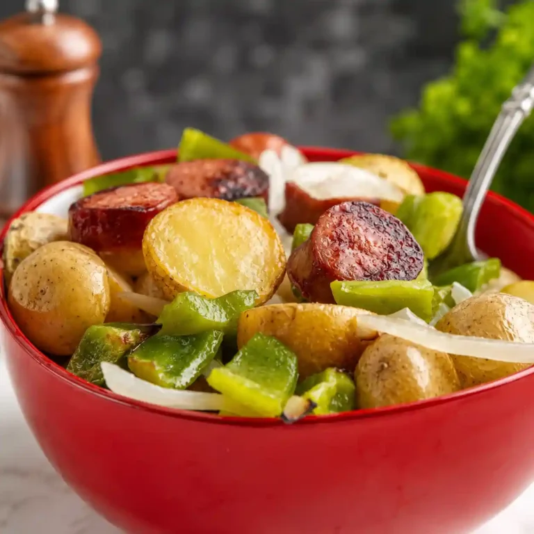 $5 Sausage and Potatoes with Onions | Fast & Easy Air Fryer Dinner Recipe