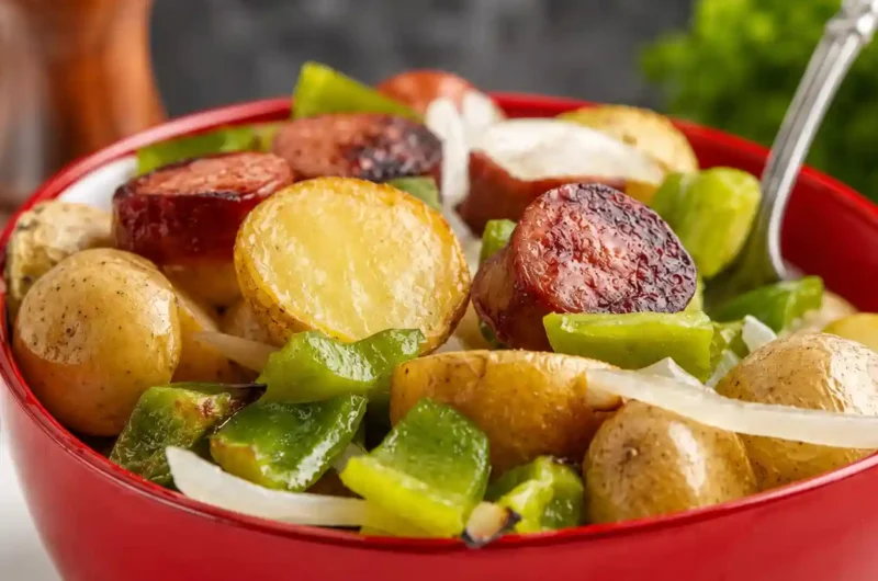 Sausage and Potatoes with Onions | Fast & Easy Air Fryer Dinner Recipe