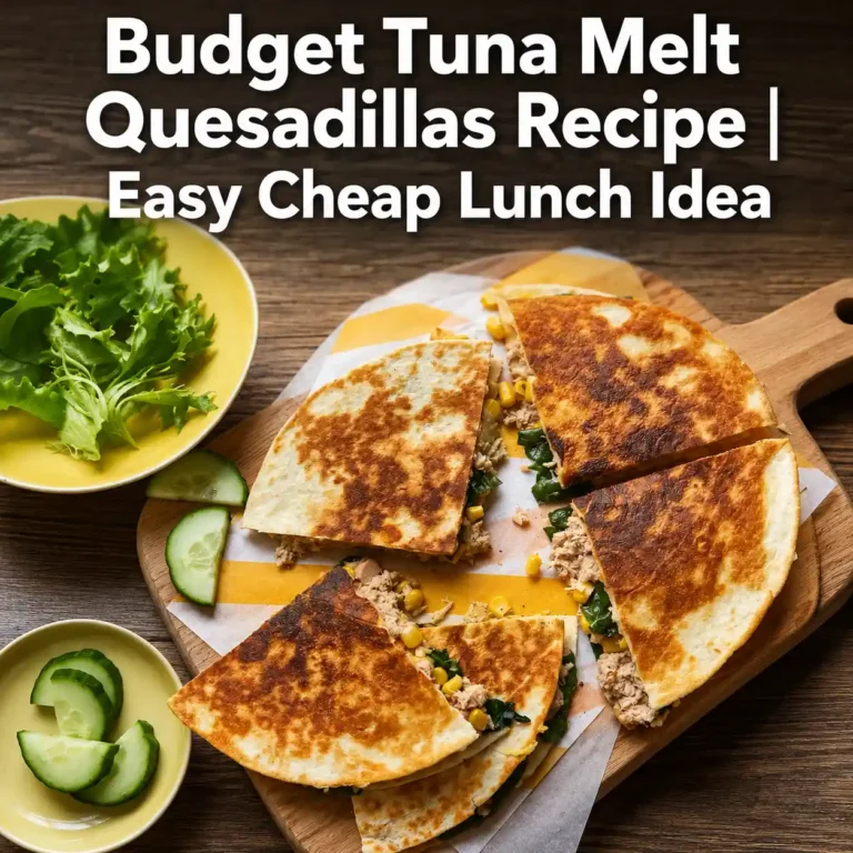 Budget Tuna Melt Quesadillas Recipe | Easy Cheap Lunch Idea