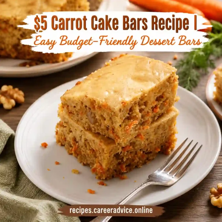 $5 Carrot Cake Bars Recipe | Easy Budget-Friendly Dessert Bars