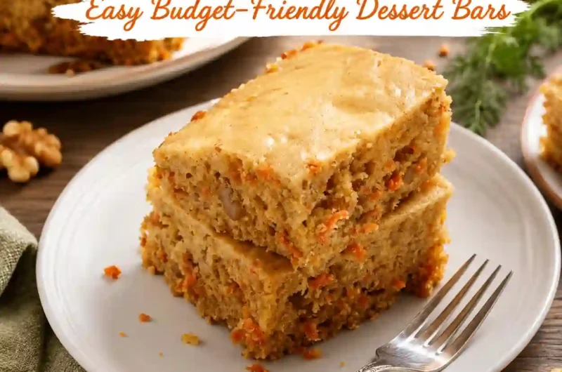 $5 Carrot Cake Bars Recipe | Easy Budget-Friendly Dessert Bars