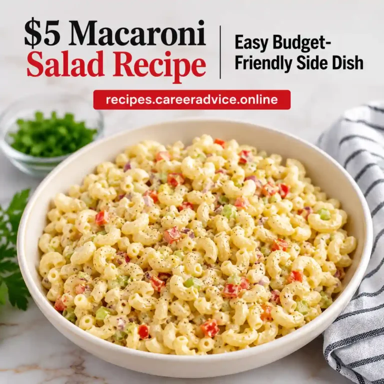 $5 Macaroni Salad Recipe | Easy Budget-Friendly Side Dish