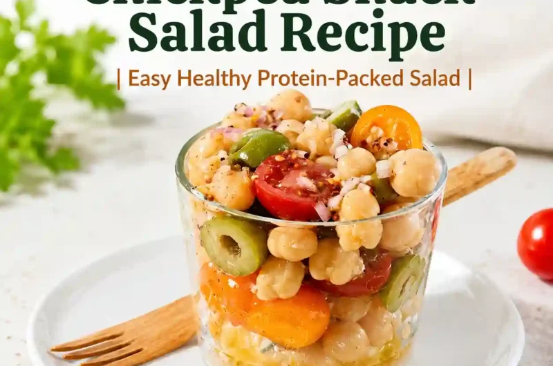 5-Minute Chickpea Snack Salad Recipe | Easy Healthy Protein-Packed Salad