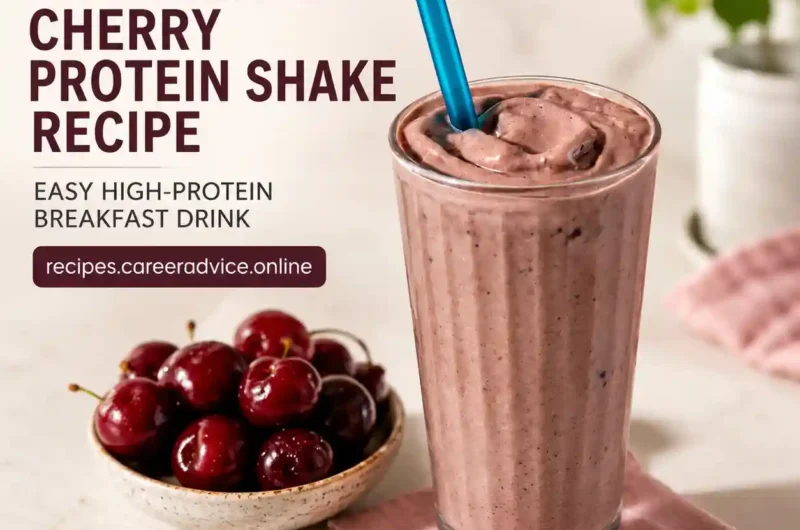 5-Minute Chocolate Cherry Protein Shake Recipe | Easy High-Protein Breakfast Drink