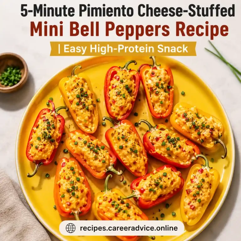 5-Minute Pimiento Cheese-Stuffed Mini Bell Peppers Recipe | Easy High-Protein Snack